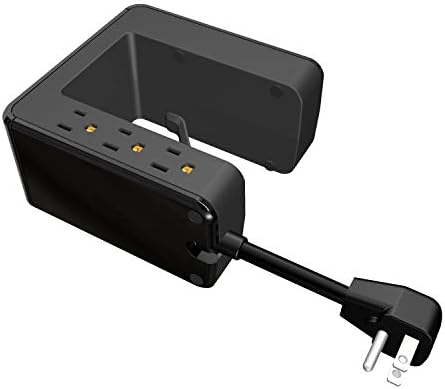 Accell כוח U - Clamping Surge Protector עם 6 שקעי AC ו-4 USB-A יציאות טעינה, UL מוסמך, שחור (D080B-045B)