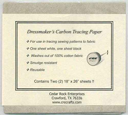 תפירה דפוס פחמן נייר העתקה על ידי CRE, העברת דפוסי בד - 2 גדול 18x26 הסדינים.