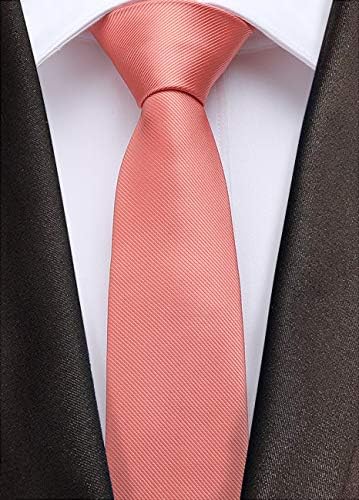 Dubulle Mens לקשור להגדיר מוצק פייזלי חידוש משי עניבה לגברים עם חפתים, עניבה כיס מרובע