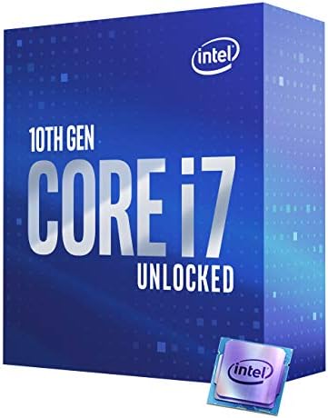 Intel Core i7-10700K שולחן עבודה, מעבד 8 ליבות עד 5.1 GHz סמארטפון LGA1200 (400 Series Intel Chipset) 125W (BX8070110700K)
