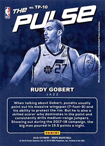 2018-19 NBA כדורסל הדופק 10 רודי Gobert יוטה ג ' אז הרשמי מסחר כרטיס שנעשו על ידי פניני