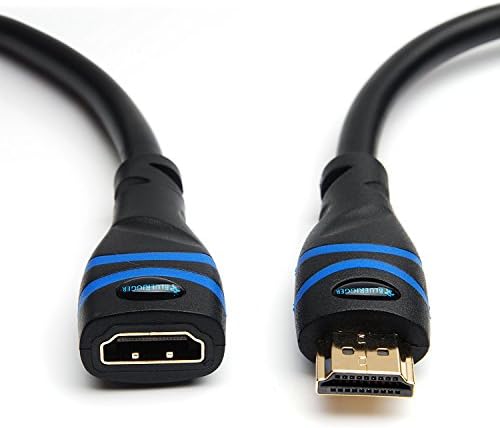 BlueRigger HDMI כבל מאריך (6FT, 4K 60Hz HDMI כבל מאריך, זכר נקבה מתאם, מהירות גבוהה 18Gbps) - תואם עם ה-Xbox, רוקו,
