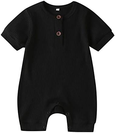 תינוק שרק נולד בנים בנות רומפר מצולעים Bodysuits שרוול ארוך בגדי רגיל סרבלים סריג כותנה חתיכה אחת התלבושות