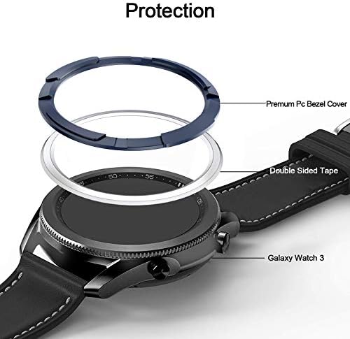 Cuteey עבור Samsung Galaxy לצפות 3 41mm מגן מסך התיק, ספורט פגוש TPU +מחשב לוח הטבעת סטיילינג כיסוי +2 מזג זכוכית מגן