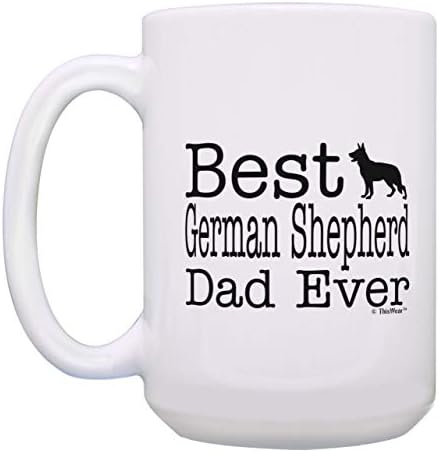הטוב ביותר רועה גרמני אבא ביותר רועה גרמני אמא פעם ספל קבוצה 2 Pack 15-עוז ספלים כוסות ספלים 15oz