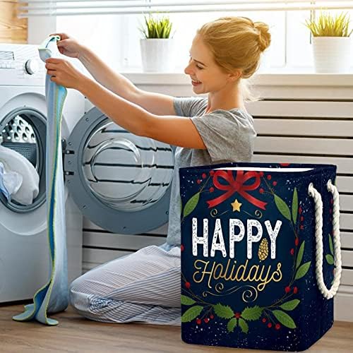 Inhomer חג המולד גדולות לסל הכביסה עמיד למים מתקפל סל של בגדים סל לבגדים צעצוע ארגונית, עיצוב הבית על האמבטיה לחדר השינה