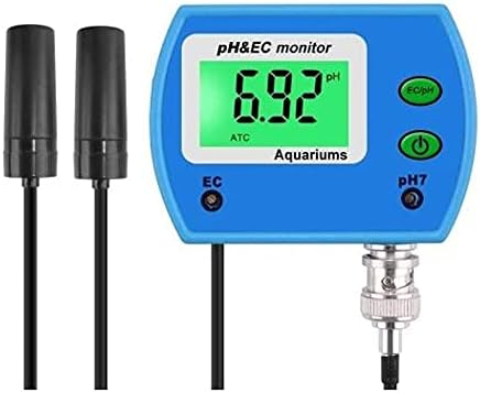 SETSCZY מקצועי 2-in-1 מד pH באקווריום EC Meter מקוון רב-פרמטר איכות המים לפקח pH/EC לפקח Acidometer