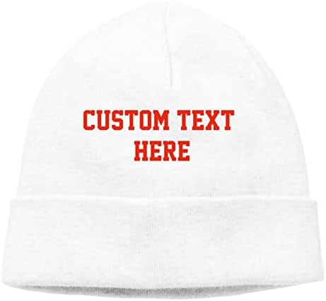 מותאם אישית כובע סרוג טקסט מותאם אישית & Photo חורף חם כובע כפת לסרוג כבל ביני עבור גברים, נשים,