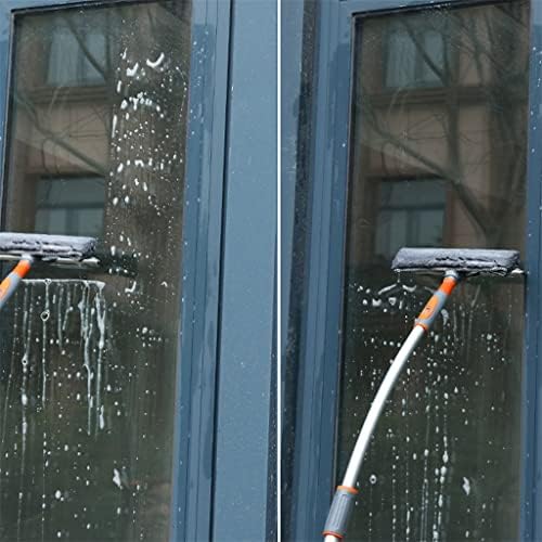 CHNOOI נשלף מגב החלון נקי עם סיומת מוט זכוכית, כלי ניקוי עם בלוק, כביסה בד לשימוש פנימי וחיצוני