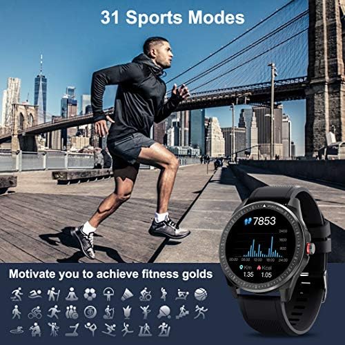 Smartwatch עבור אנדרואיד ו-iOS, טלפון,דק במיוחד 9 מ מ כושר גשש עם 50 ימי חיי הסוללה,IP68, עמיד למים שעון ספורט עם 1.3
